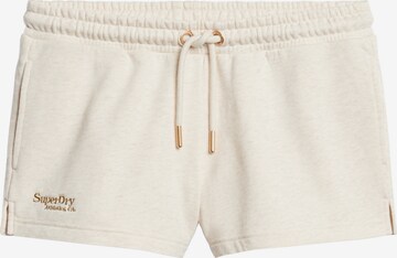 Regular Pantalon 'Essential' Superdry en beige : devant