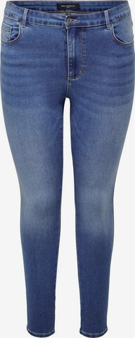 ONLY Carmakoma Skinny Jeans 'CARAUGUSTA' in Blauw: voorkant