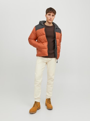 JACK & JONES Between-season jacket 'Toby' in Orange