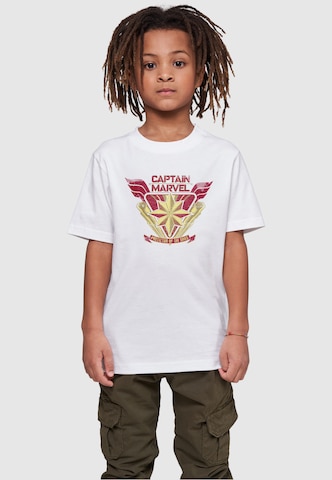 T-Shirt 'Captain Marvel - Protector Of The Skies' ABSOLUTE CULT en blanc : devant