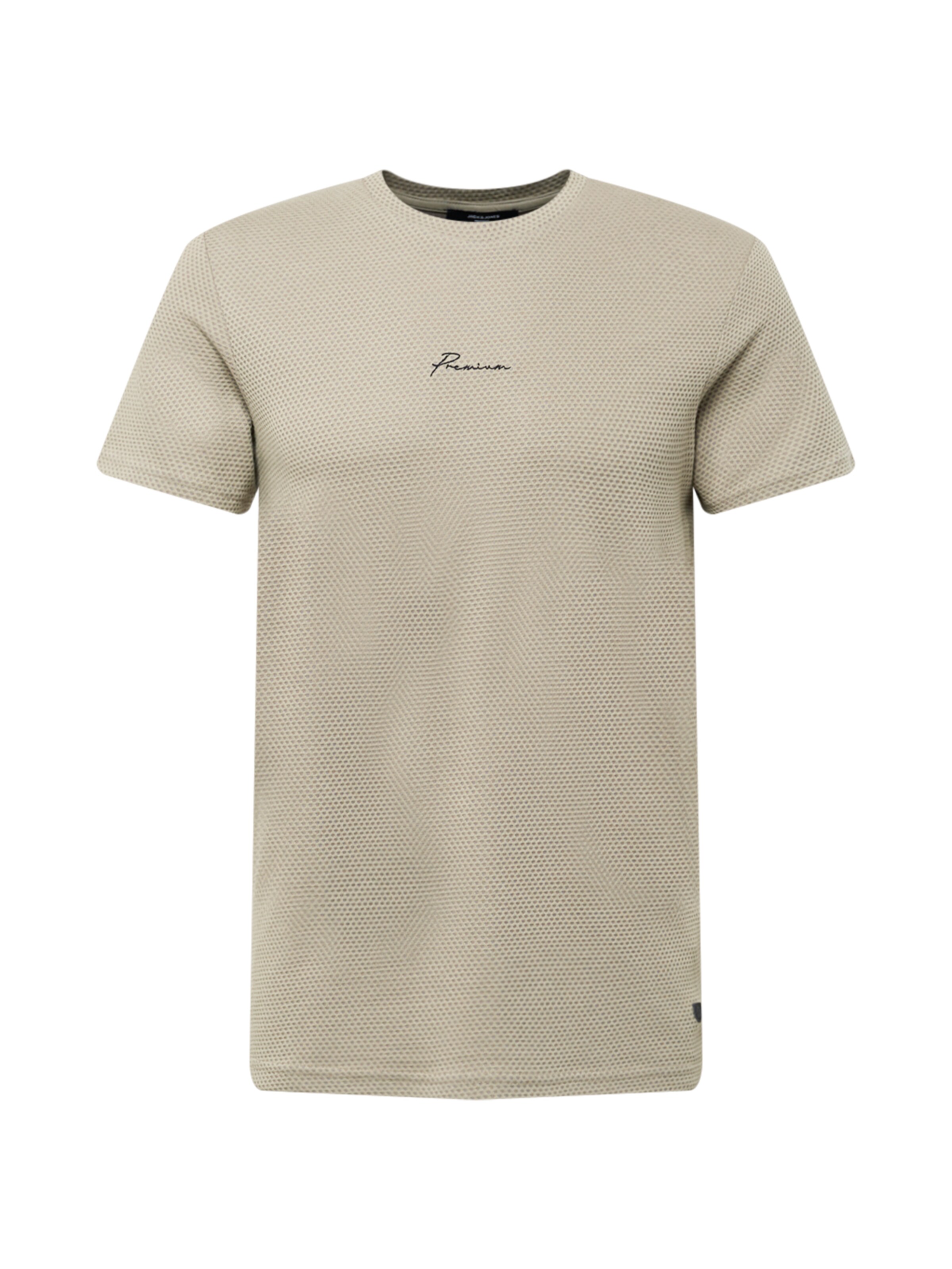 Männer Shirts JACK & JONES T-Shirt in Taupe - QL88631