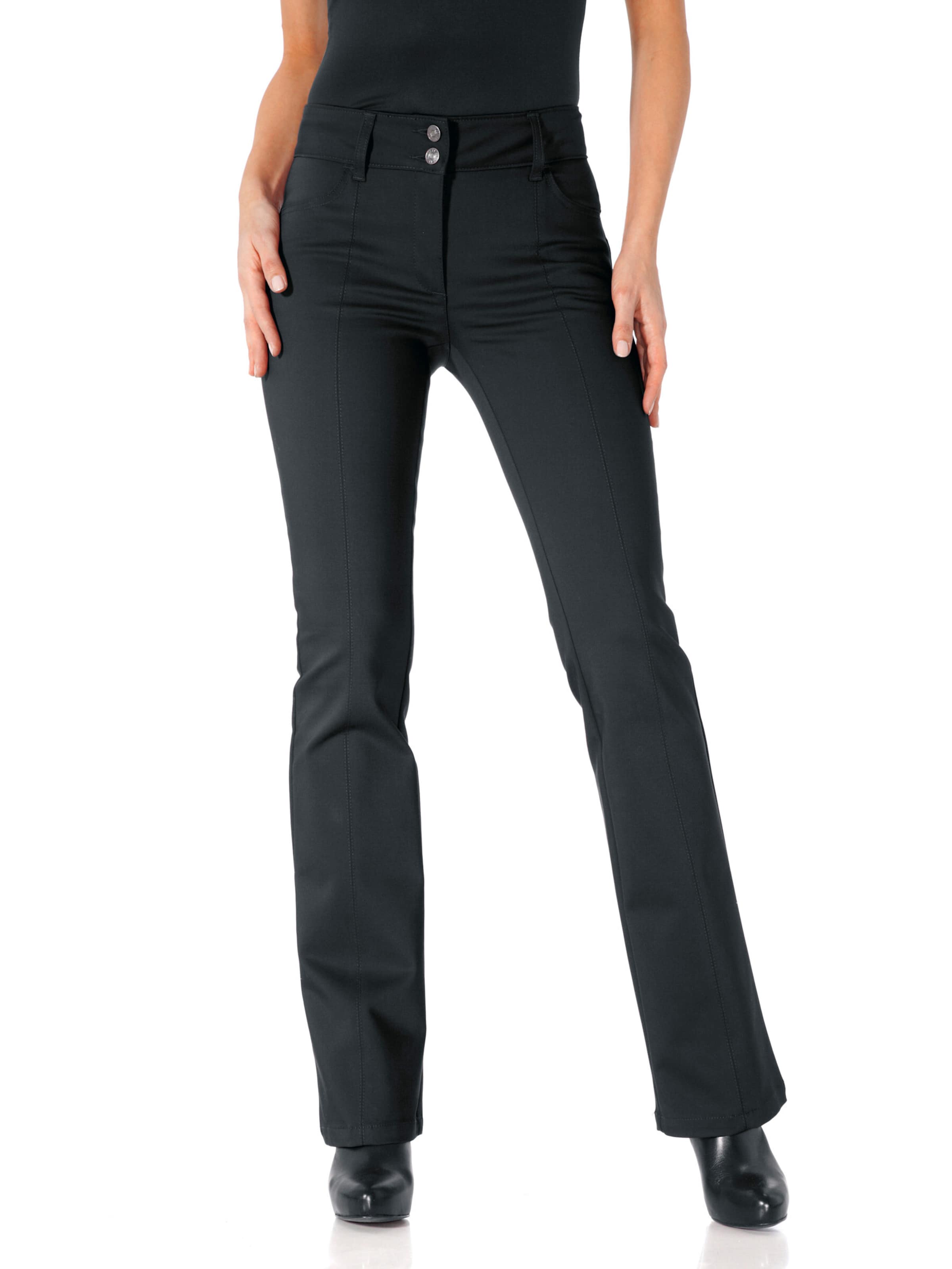 heine Bootcut Byxa i svart: framsida