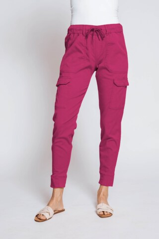 Zhrill Slimfit Cargohose in Pink: predná strana