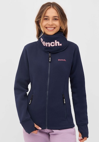 BENCH Athletic Zip-Up Hoodie 'Haylo' in Blue: front