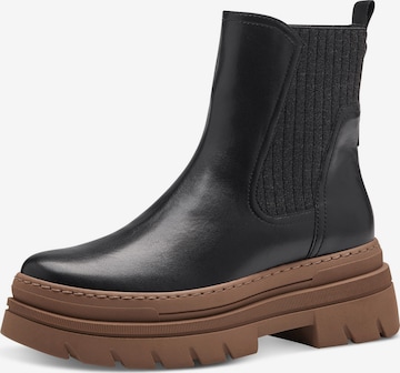 MARCO TOZZI - Botas Chelsea en negro: frente