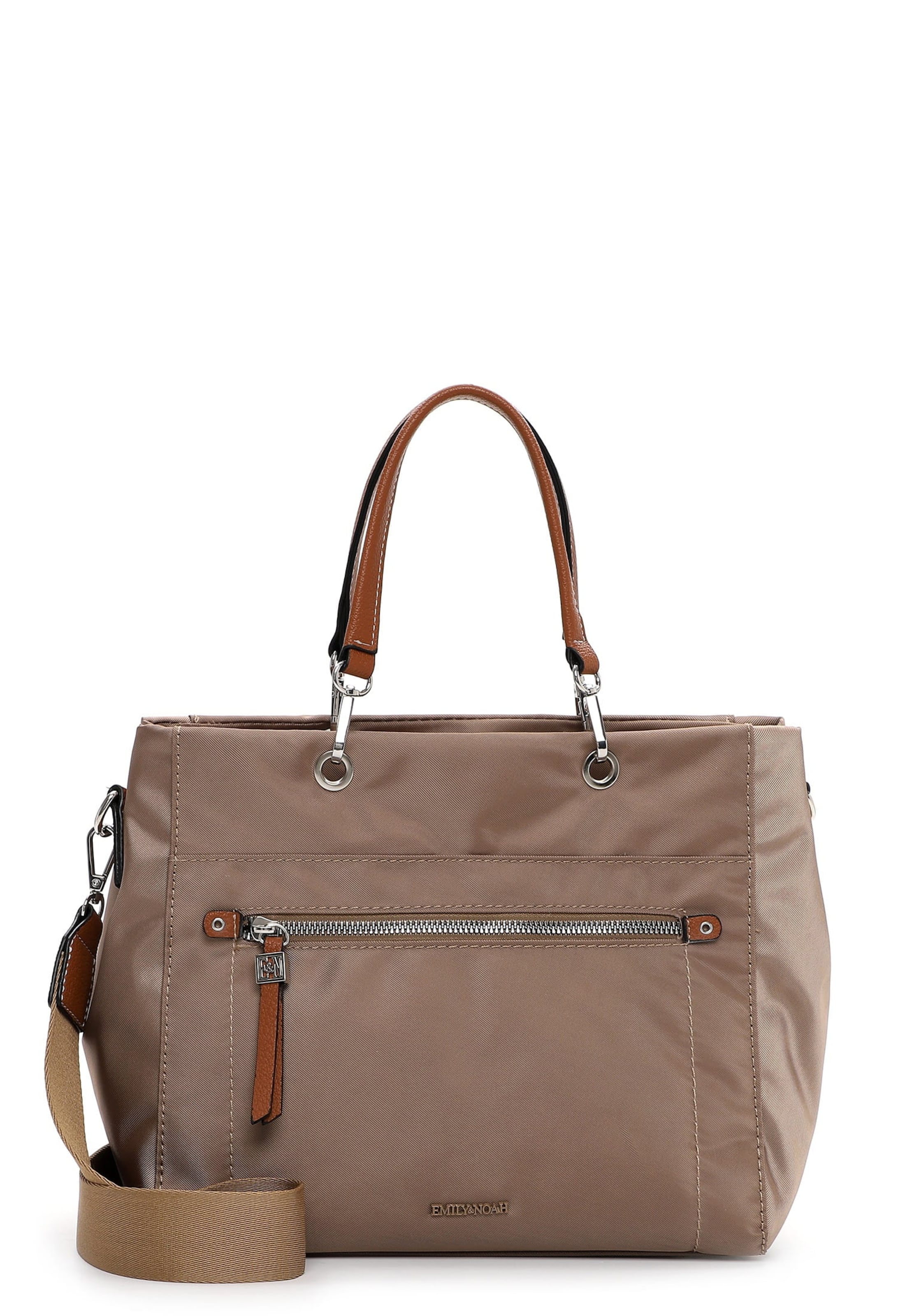 Borsa a mano di Emily & Noah in beige: frontale