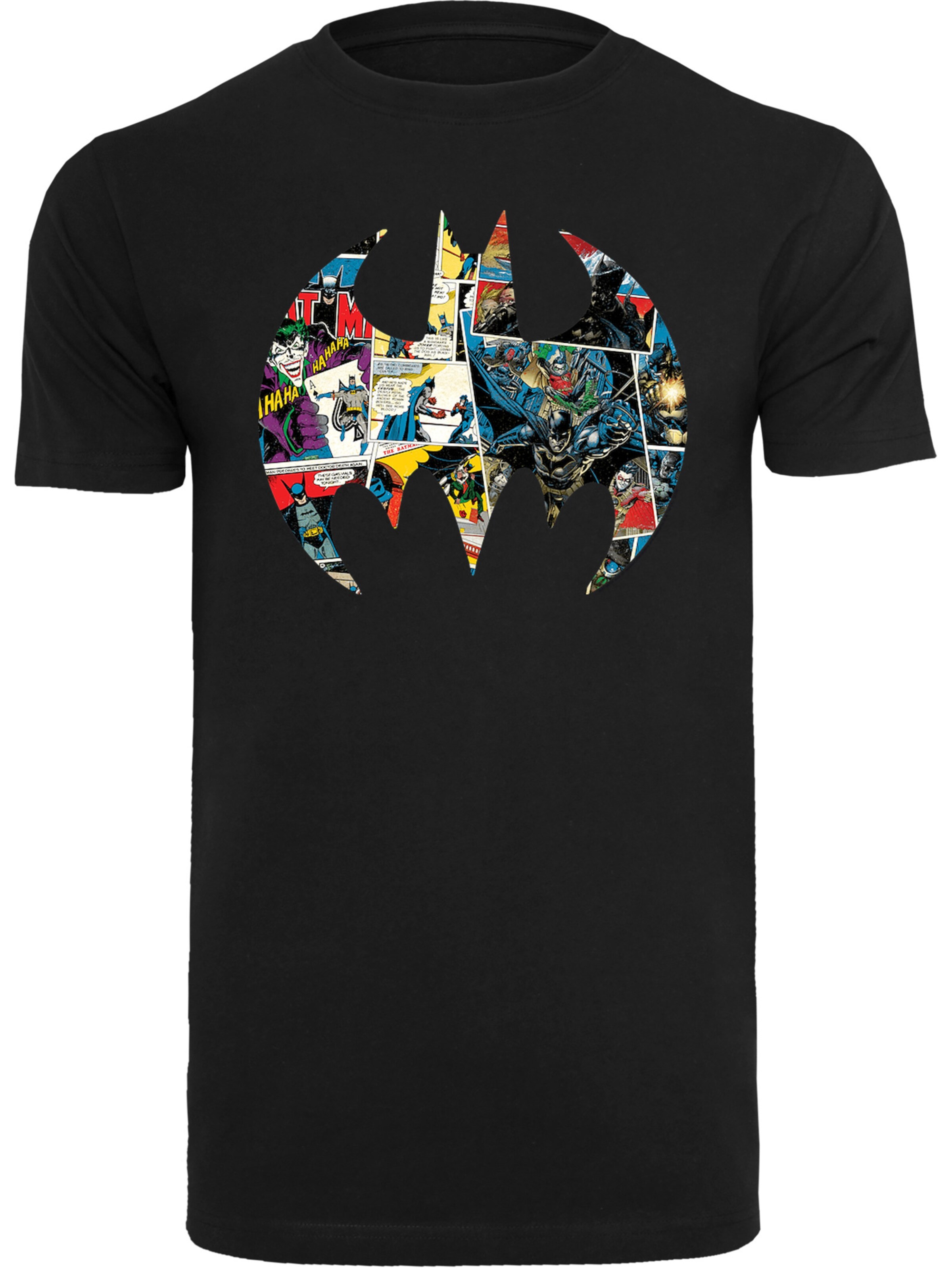 F4NT4STIC Shirt 'Batman Comic Book' in Black: front