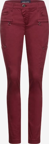 STREET ONE Slim fit Pants in Red: front