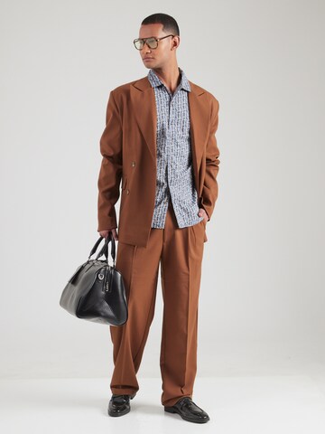 No Excess Regular fit Overhemd in Blauw