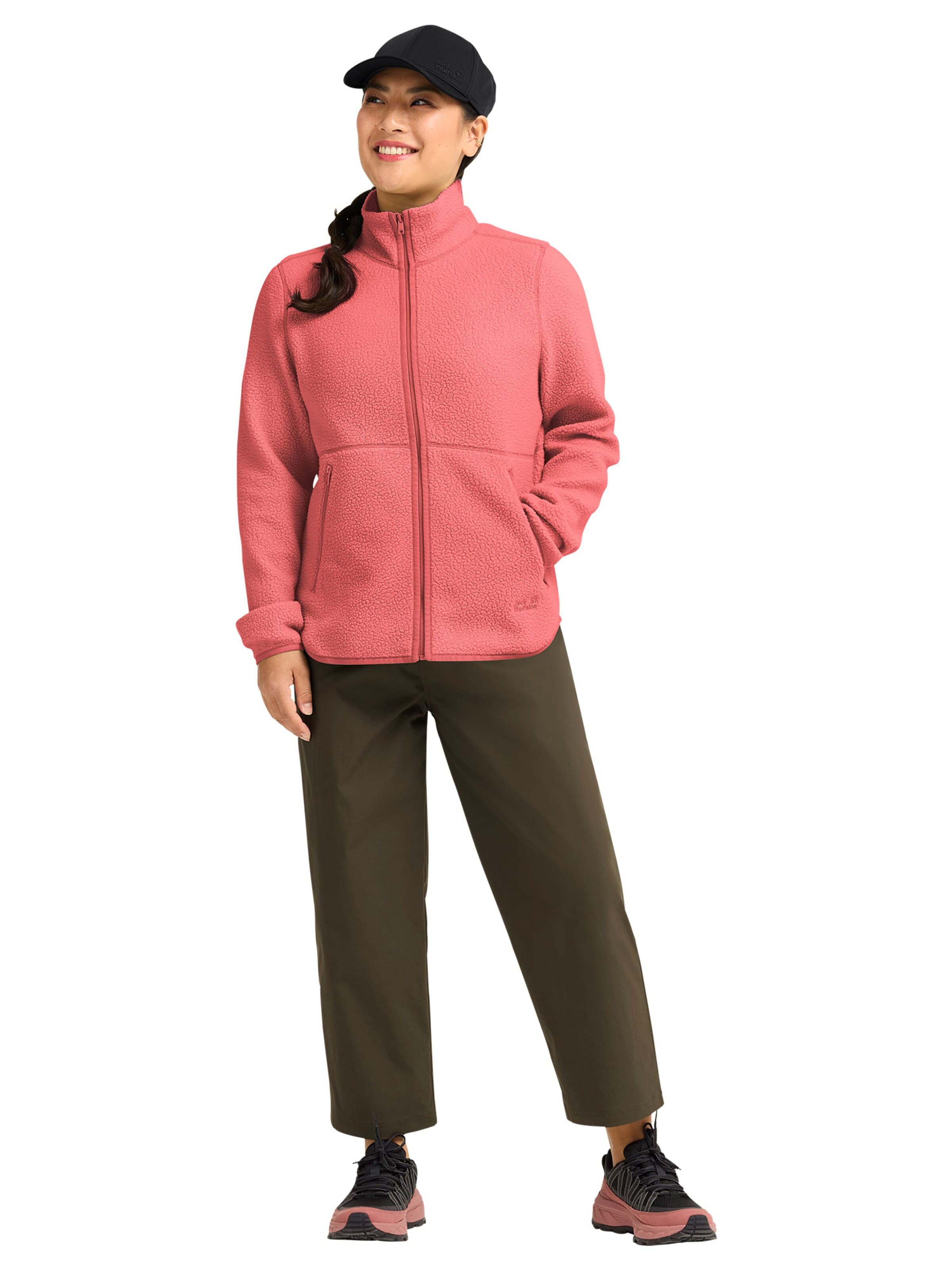 JACK WOLFSKIN Fleecejacke 'Lite Curl Full-Zip'‌‌‌‌‌‌ in Orange