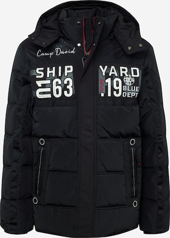 CAMP DAVID Winter jacket in Black: front