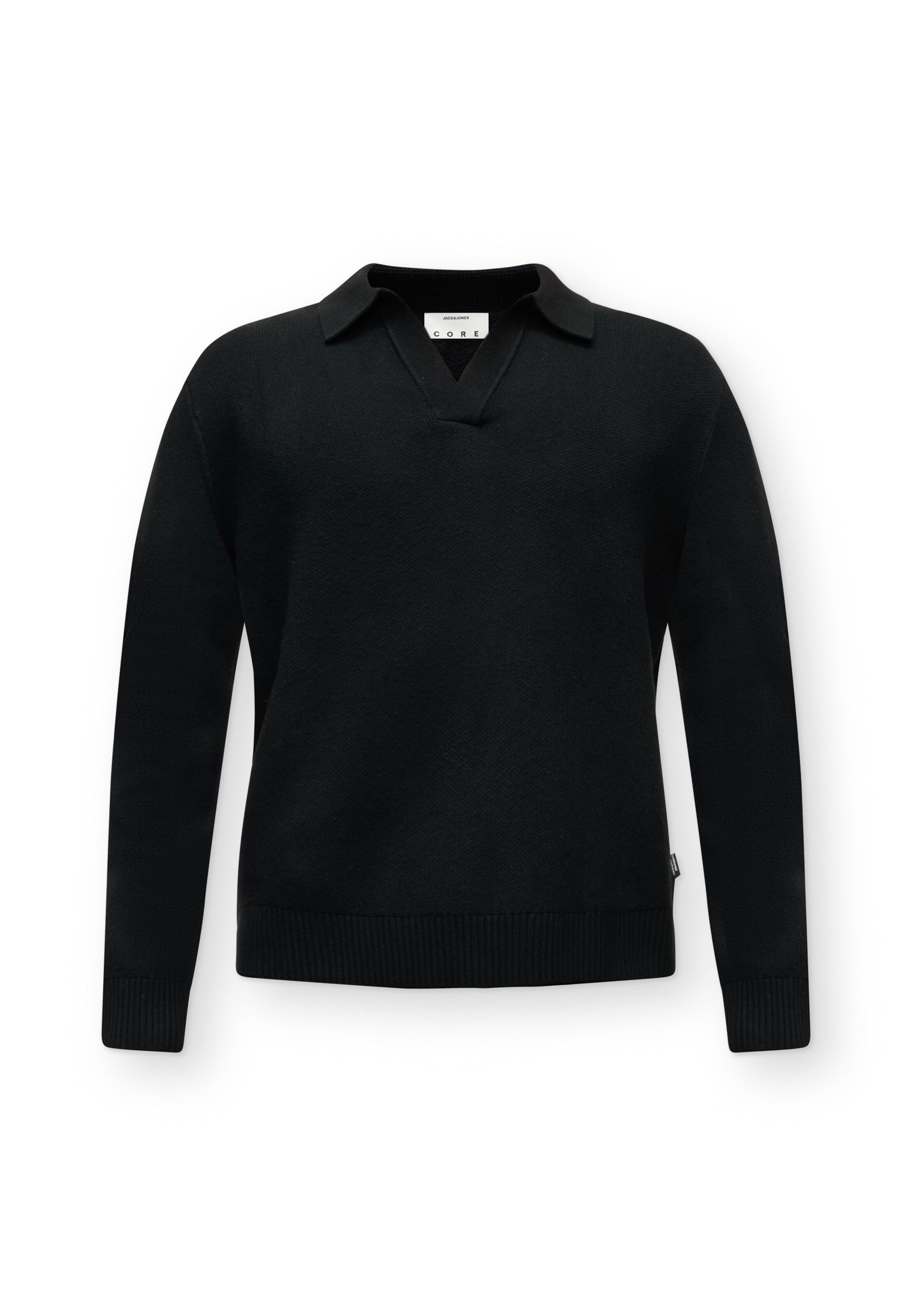 JACK & JONES Pulóver 'JCOLEGACY' - fekete: elől
