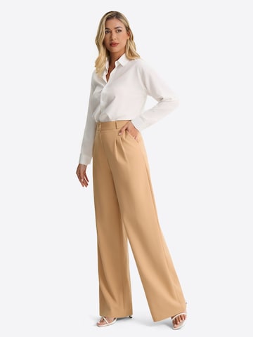 Imily Bela Wide leg Bandplooibroek in Bruin