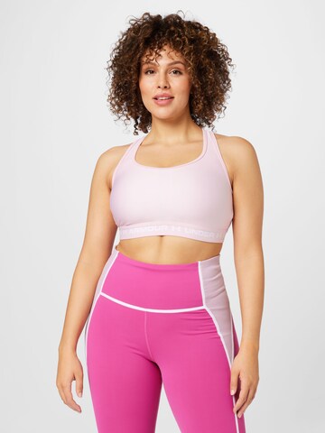 UNDER ARMOUR Bustier Sport bh in Roze: voorkant