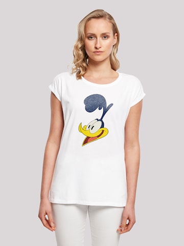 F4NT4STIC Shirt 'Looney Tunes Road Runner Face' in Wit: voorkant