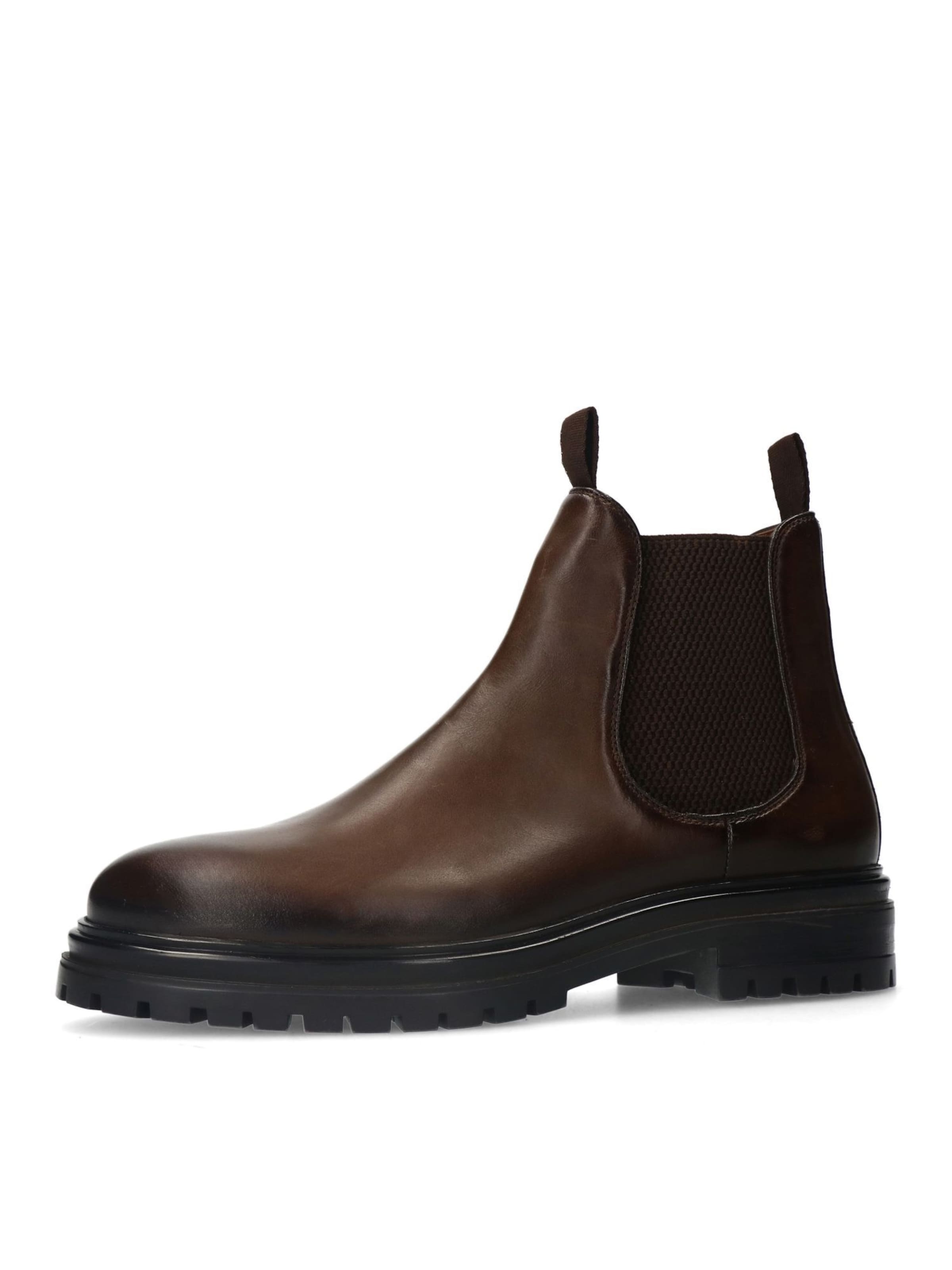 MANFIELD Chelsea boots in Bruin: voorkant