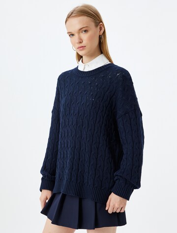 Koton Sweatshirt in Blauw: voorkant