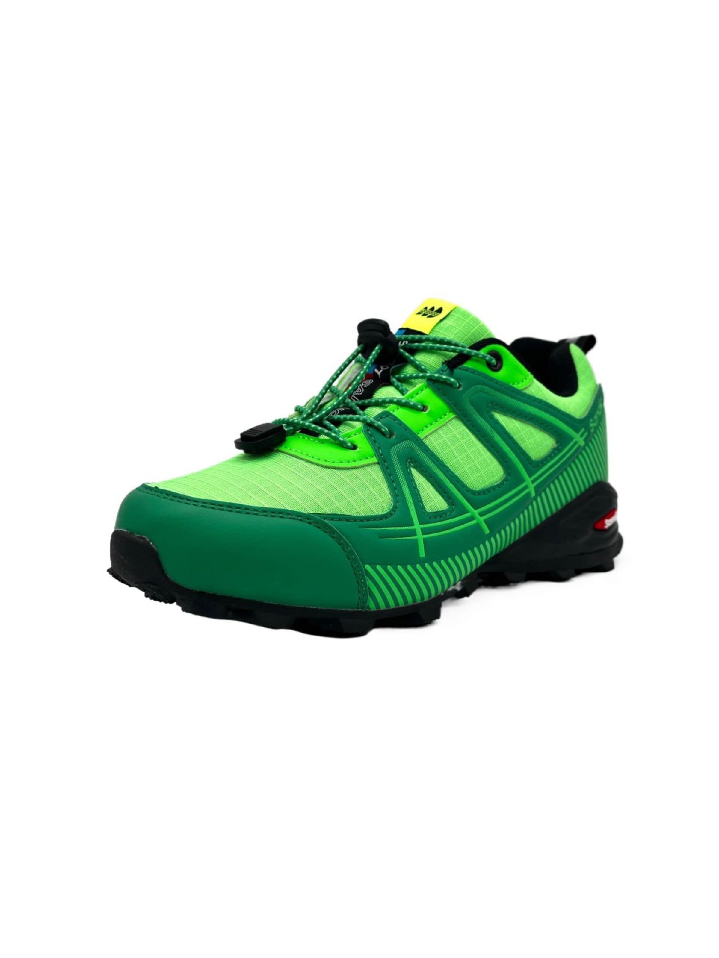 Nowaland Flats 'Outdoor-Schuh mit Schnellverschluss' in Green: front