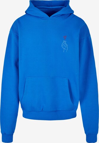 Merchcode Sweatshirt 'K Heart' in Blue: front