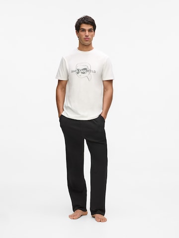 Karl Lagerfeld Pyjama lang 'Ikon' in Beige: voorkant