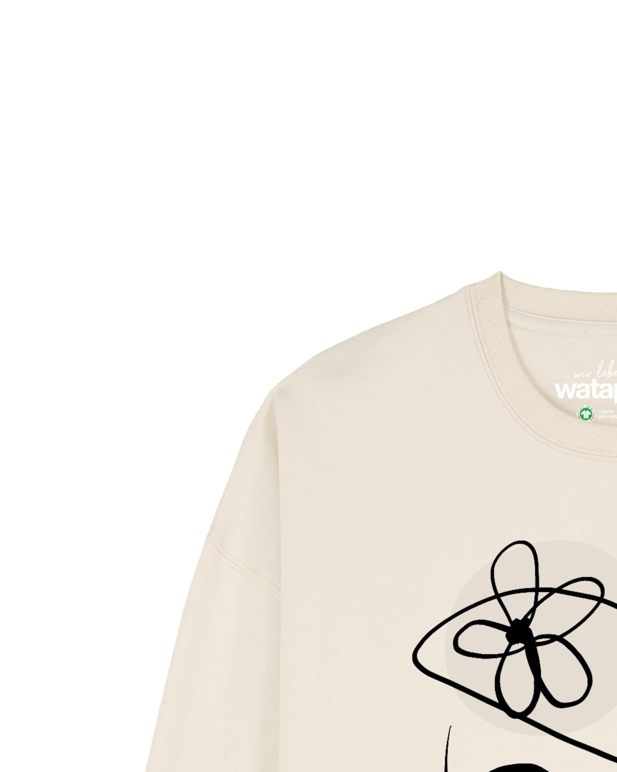 Sweat-shirt 'Self Love ' Watapparel en beige