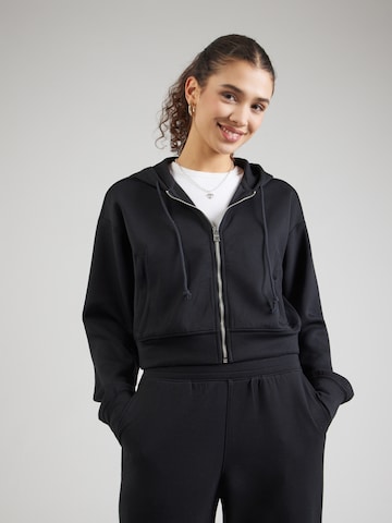 Abercrombie & Fitch Кофта на молнии в Черный: спереди