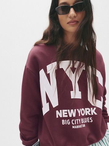 Pull&Bear Mikina – červená