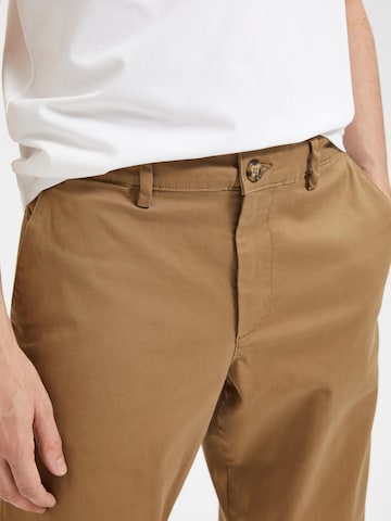 SELECTED HOMME - regular Pantalón chino 'New Miles' en marrón