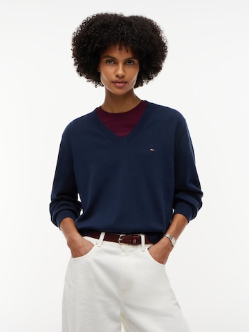Pulover 'ESSENTIAL' de la Tommy Jeans pe albastru: față