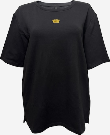 RADADA Shirt 'Little Crown' in Zwart: voorkant