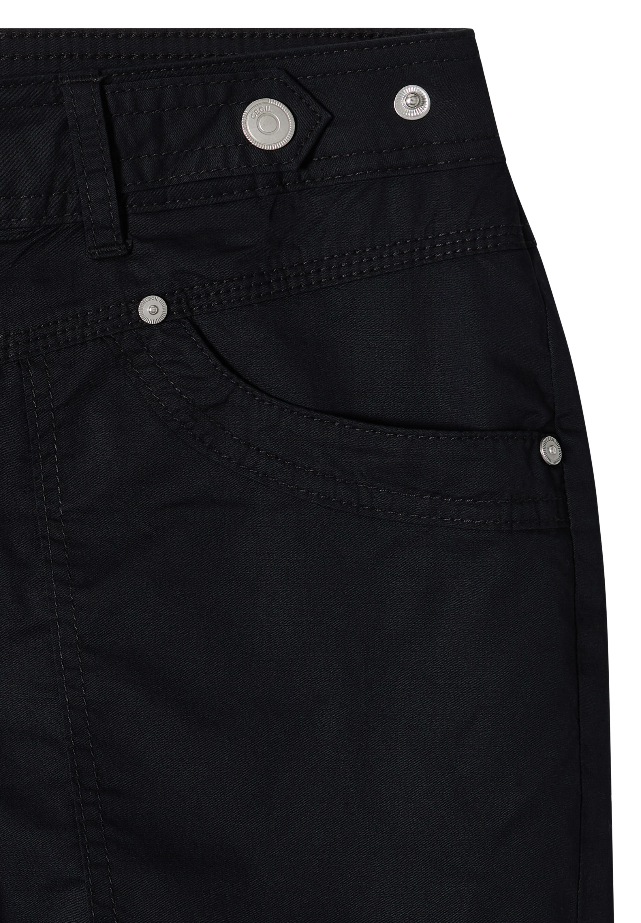 CECIL Slim fit Pants 'New York' in Black