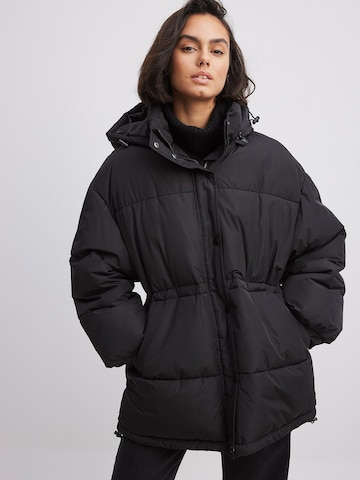 NA-KD Winter Jacket in Black: front