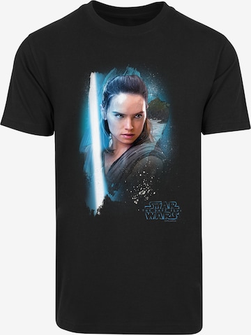 F4NT4STIC Shirt 'Star Wars The Last Jedi Rey Brushed' in Zwart: voorkant