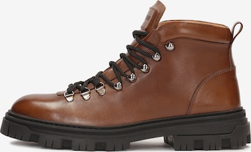 Kazar - Botas com atacadores em castanho: frente