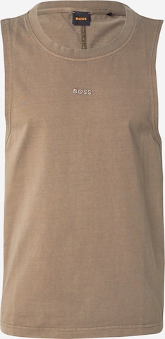 T-Shirt BOSS en beige : devant