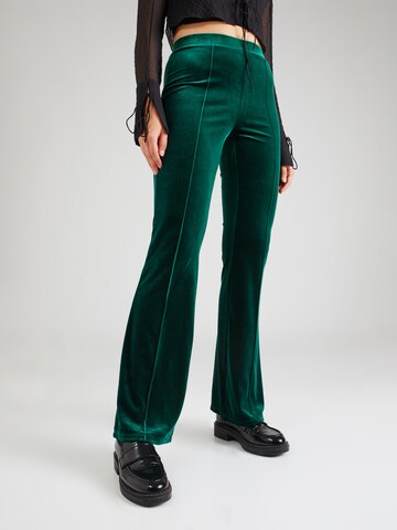 VILA Zvonový Kalhoty 'KATJA' – zelená: přední strana