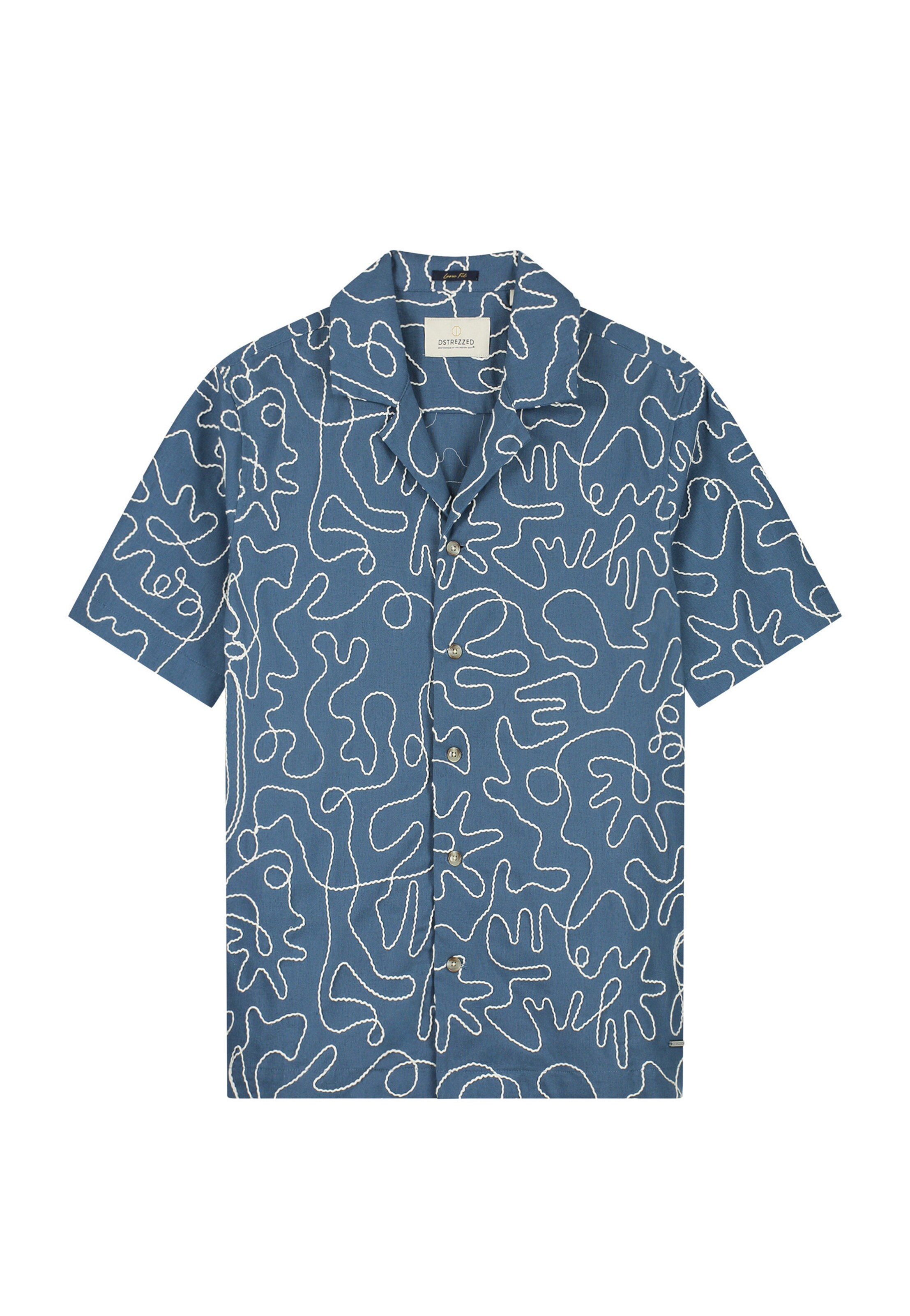 Dstrezzed Comfort fit Overhemd 'Leo' in Blauw: voorkant