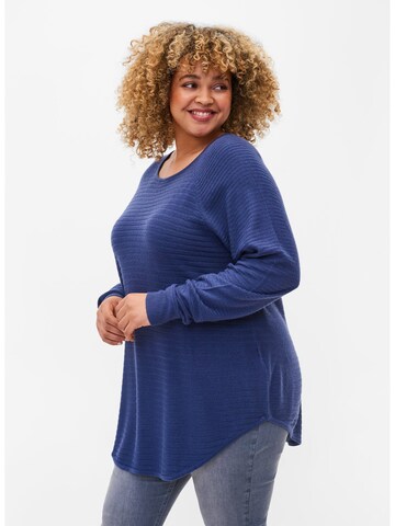 Zizzi Sweater 'Amelia' in Blue: front