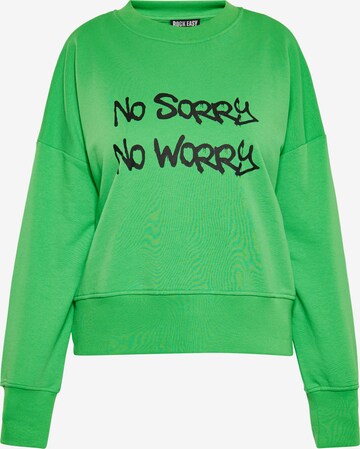 ROCKEASY Sweatshirt in Groen: voorkant