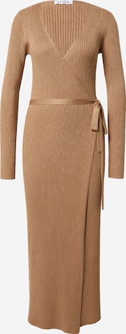 EDITED Knitted dress 'Mailien' in Brown: front