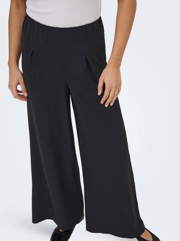 ONLY Wide leg Pleat-front trousers 'ONLJOSLIN METTE' in Black