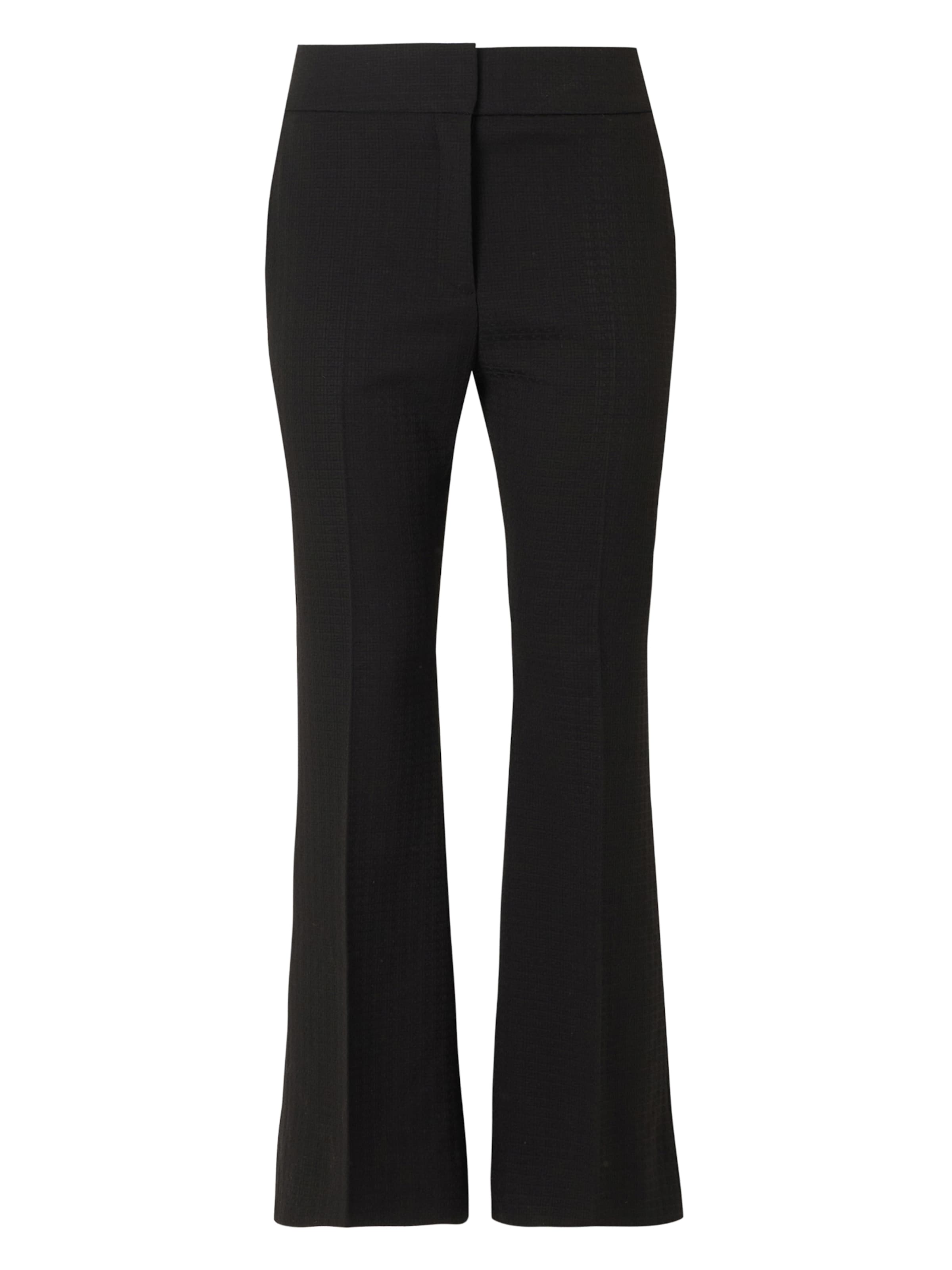 HUGO - Acampanado Pantalón de pinzas 'Hovania' en negro: frente