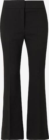 HUGO Levenevä Suorat housut 'Hovania' värissä musta: etupuoli