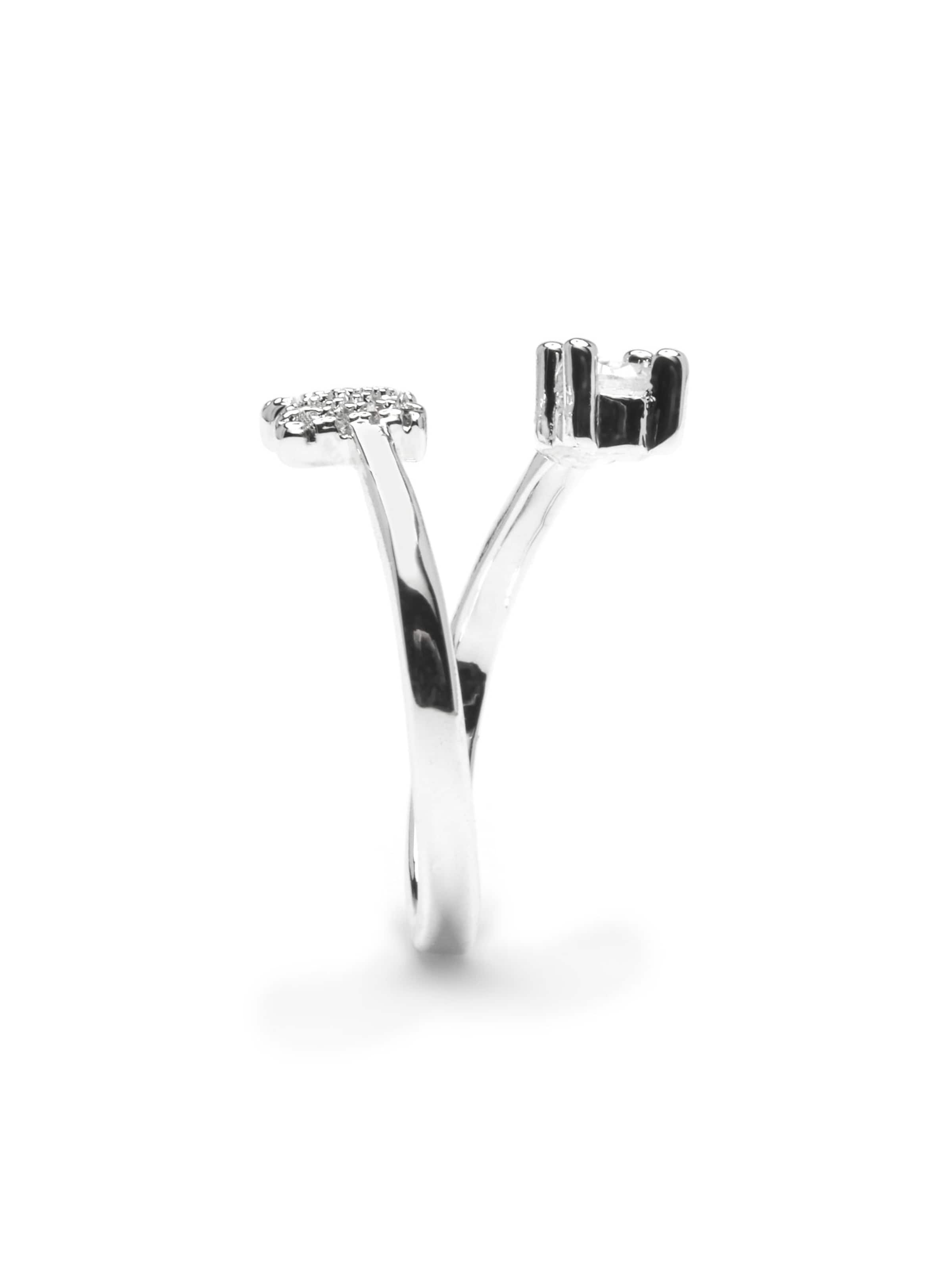 Luxenter Ring 'Alphabet M'‌‌‌‌‌ in Silber