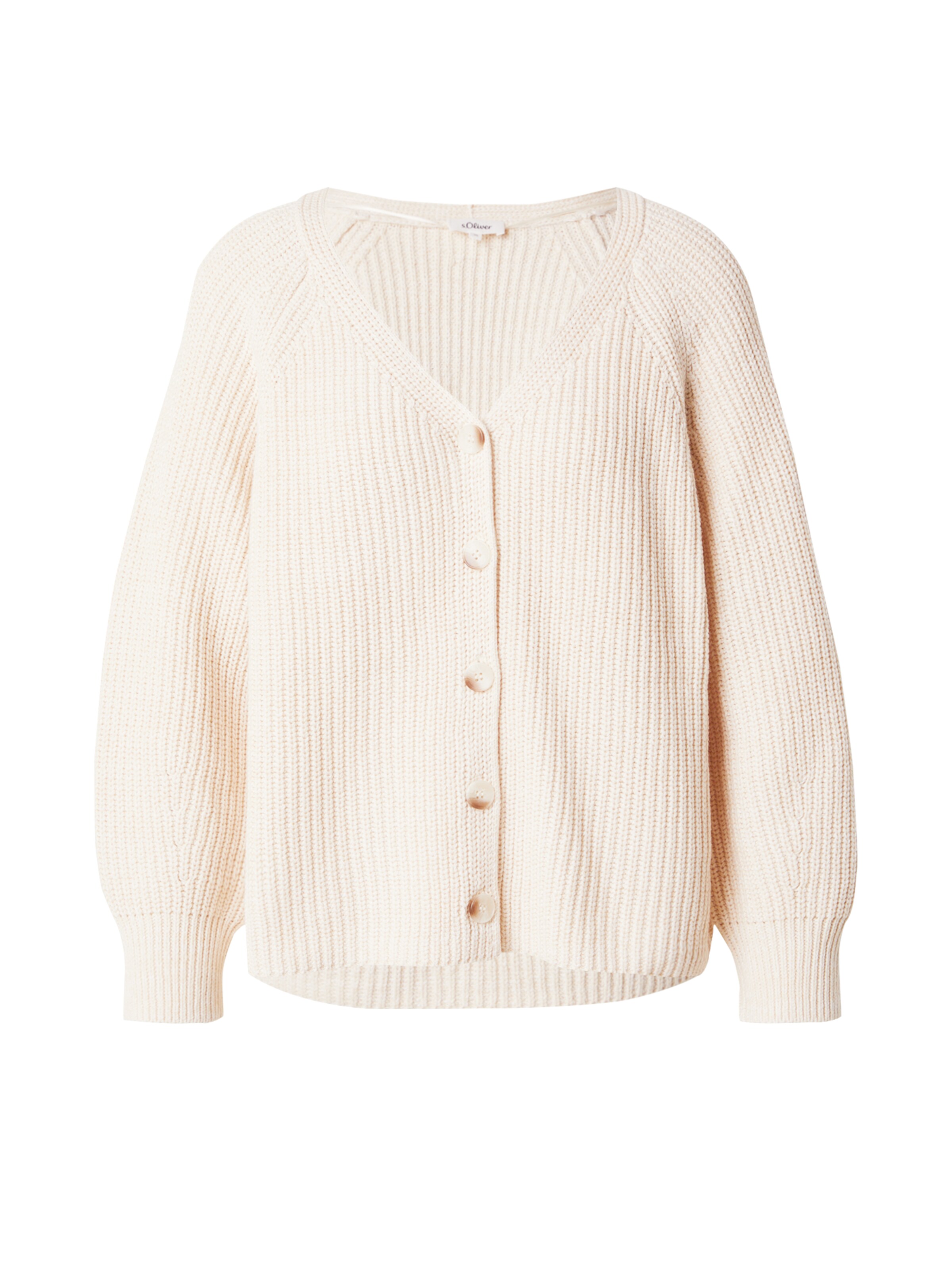 s.Oliver Knit cardigan in Beige: front