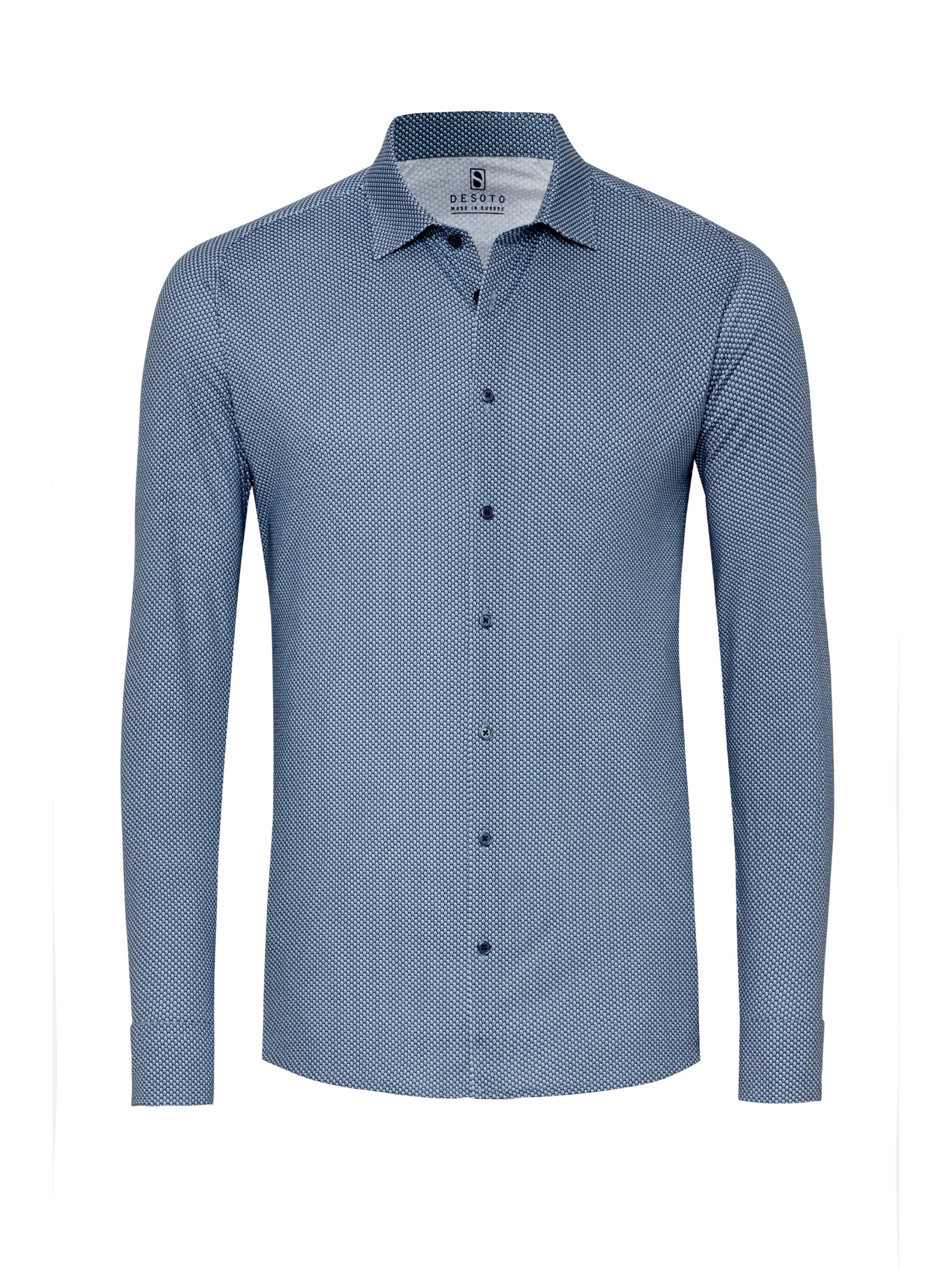 DESOTO Slim fit Overhemd in Blauw: voorkant