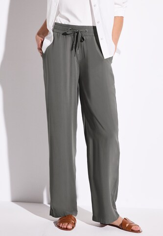 STREET ONE Wide Leg Hose in Grau: Vorderseite