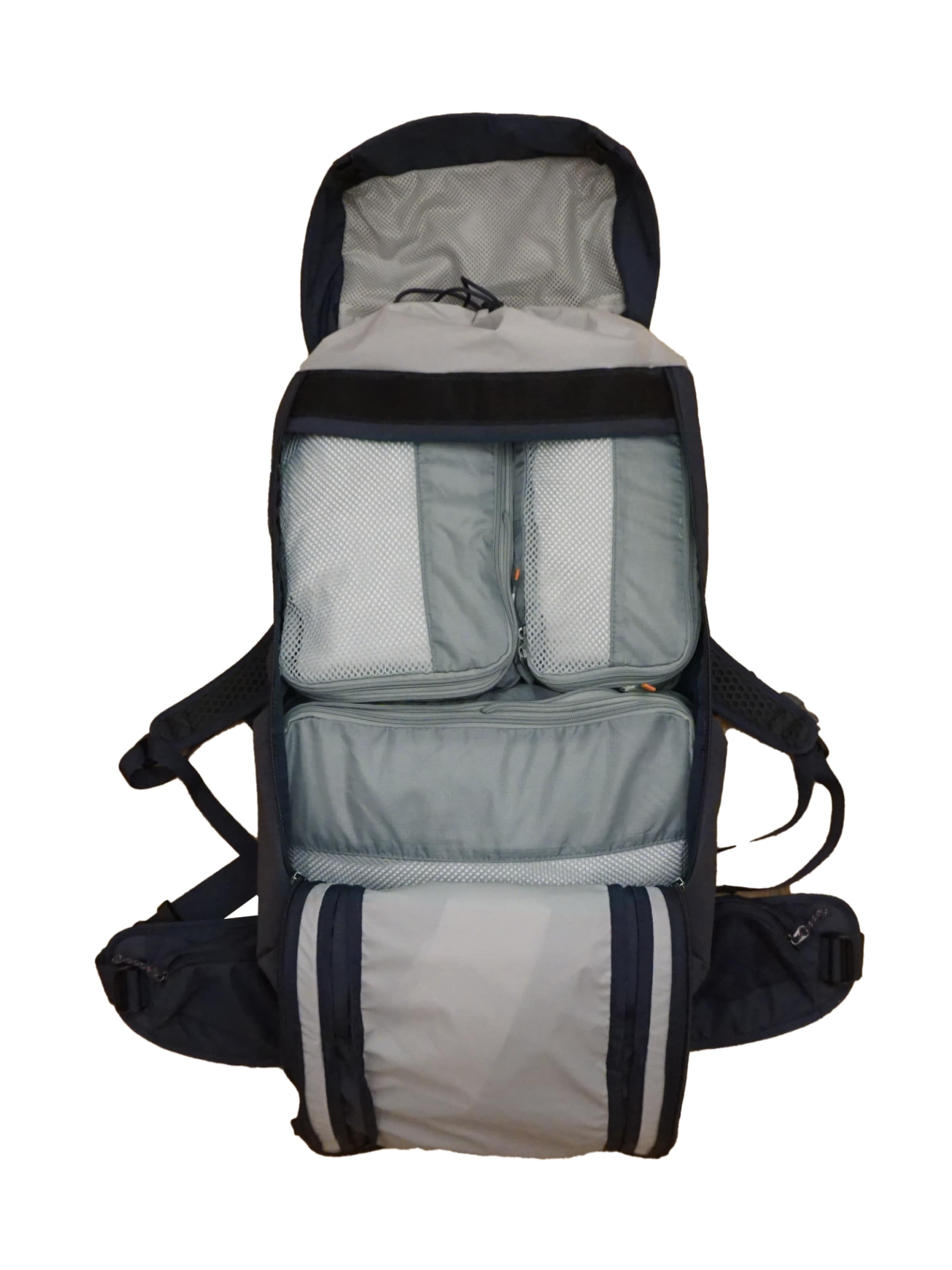 TRAVEL DUDE Travel Bag 'Packing Cubes Set 4 Teilig mit Kompression, Packwürfel, Packtaschen Set für Rucksack & Koffer' in Grey