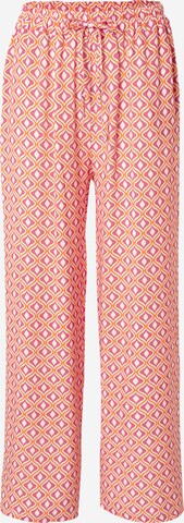 Zwillingsherz Wide leg Broek in Oranje: voorkant