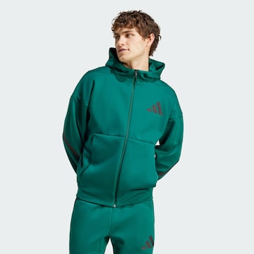 ADIDAS SPORTSWEAR Sports sweat jacket 'Z.N.E.' in Green: front